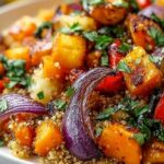 Quinoa Salad with Roasted Veggies & Lemon Dressing
