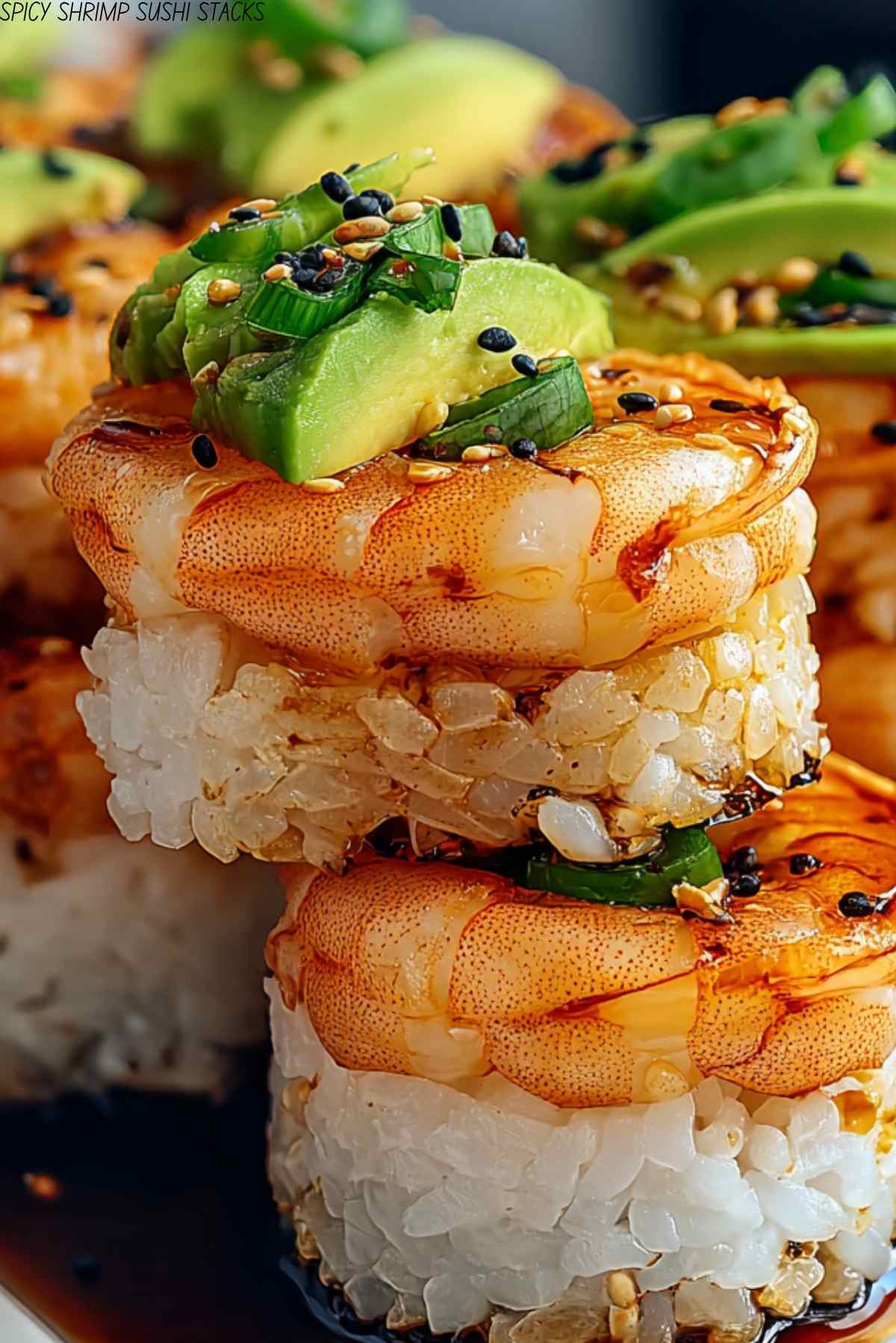 SPICY SHRIMP SUSHI STACKS
