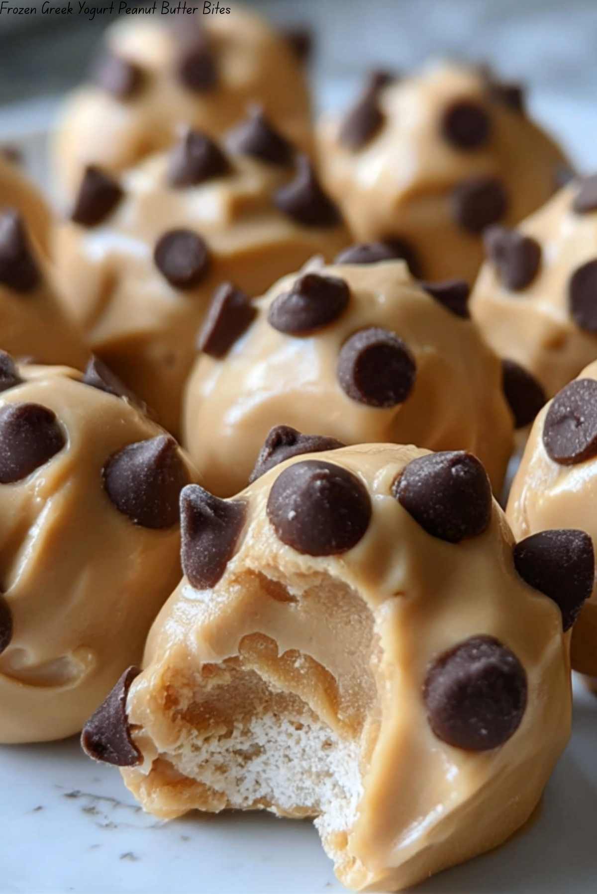 Frozen Greek Yogurt Peanut Butter Bites