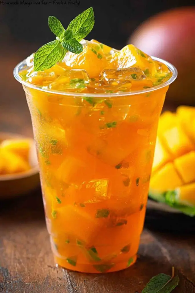 Homemade Mango Iced Tea – Fresh & Fruity!