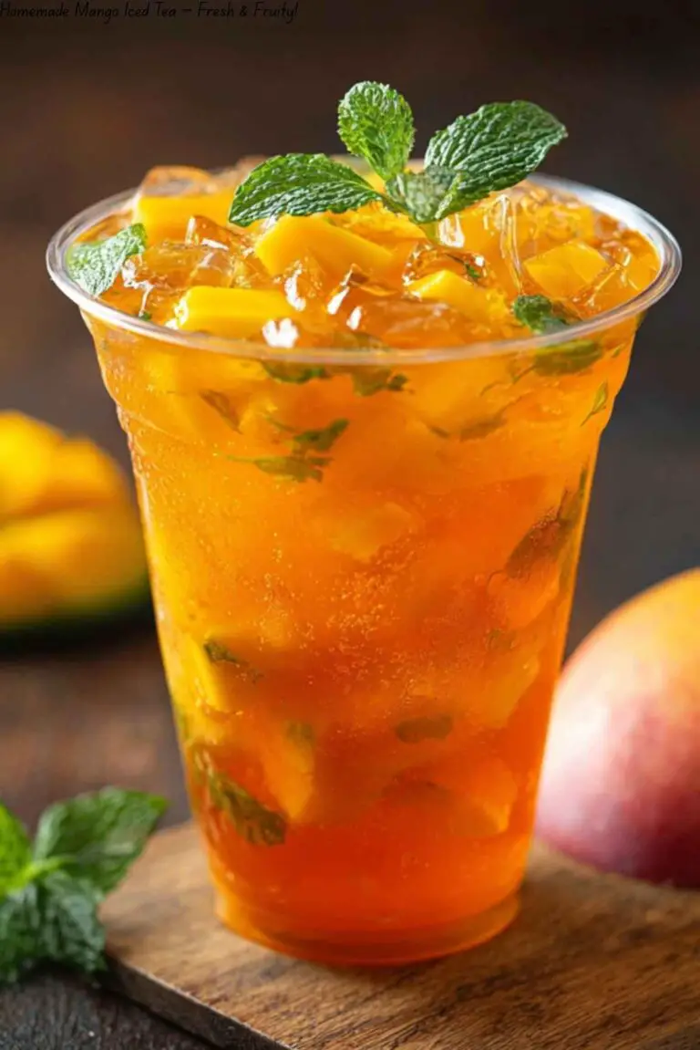 Homemade Mango Iced Tea – Fresh & Fruity!