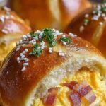 Stuffed Breakfast Pretzel Rolls