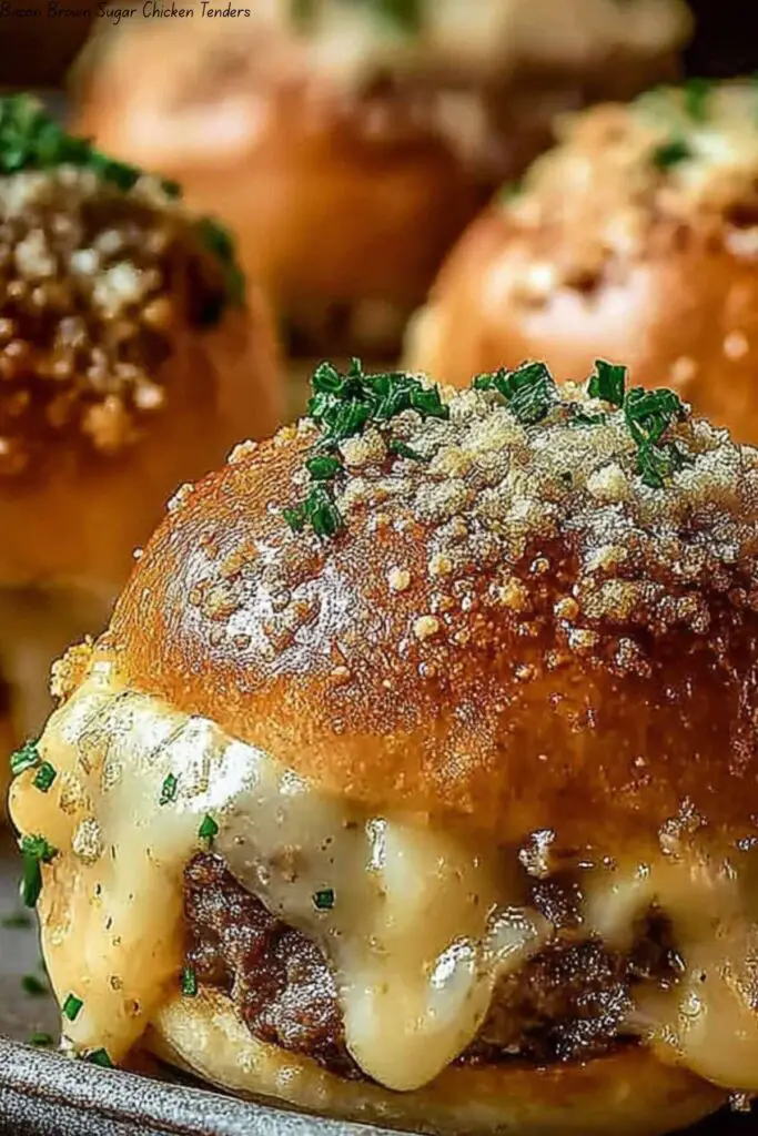 Garlic Parmesan Cheeseburger Bombs