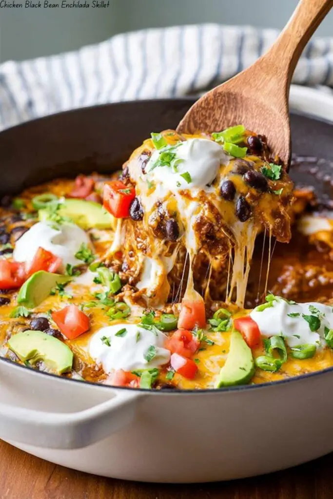 Chicken Black Bean Enchilada Skillet