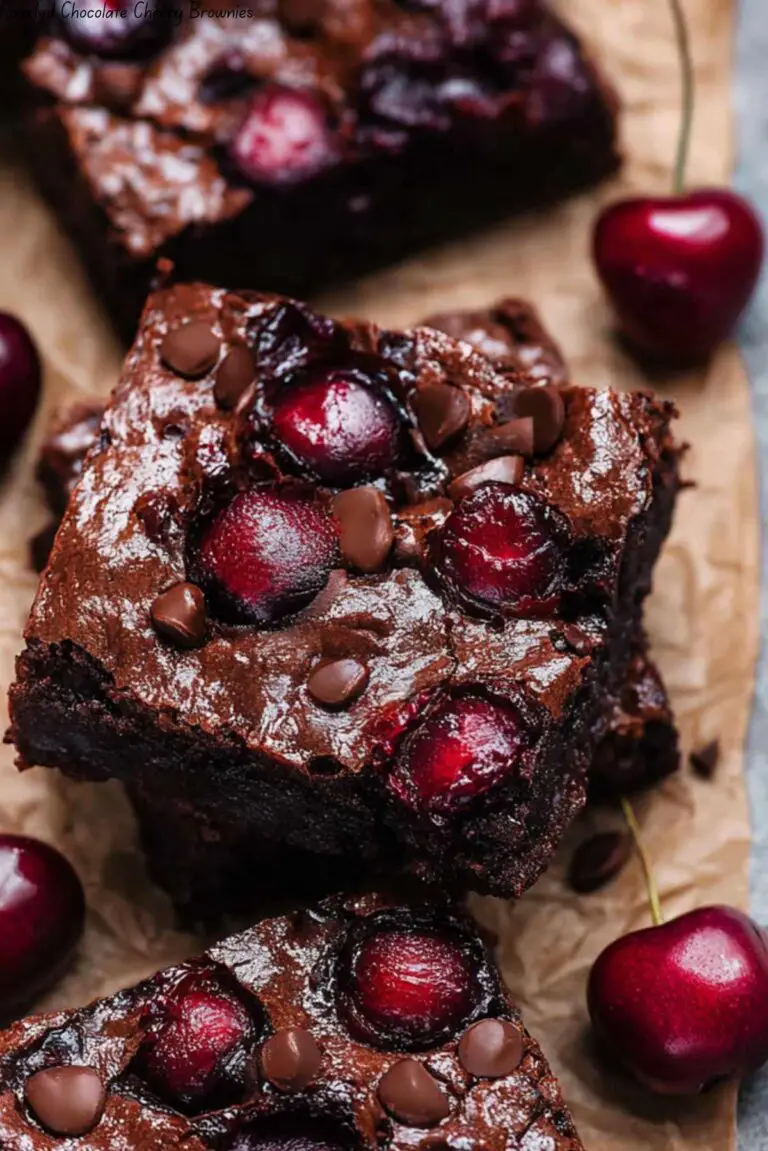 Roasted Chocolate Cherry Brownies