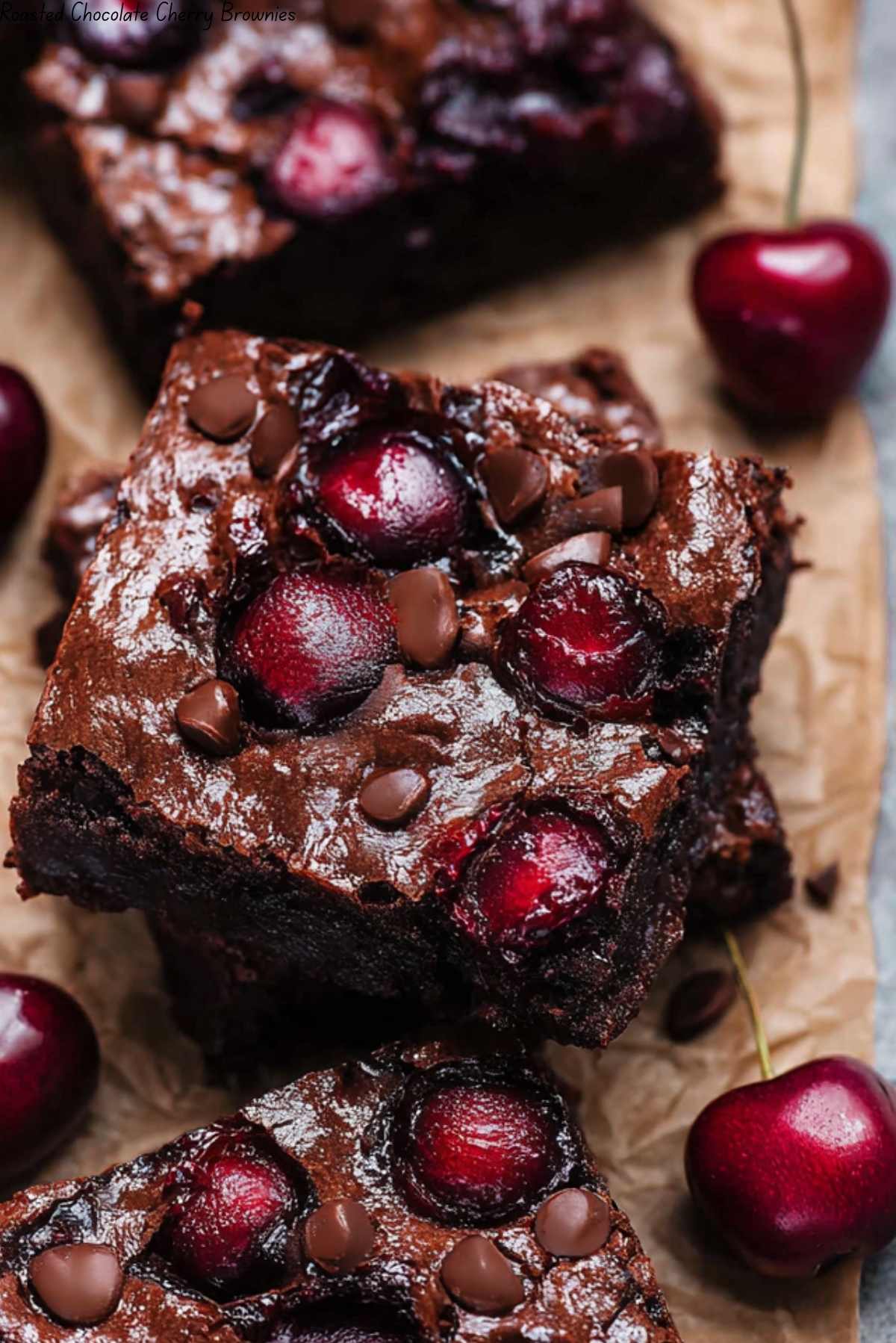 Roasted Chocolate Cherry Brownies