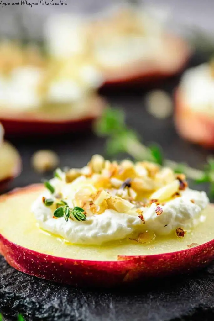 Apple and Whipped Feta Crostinis