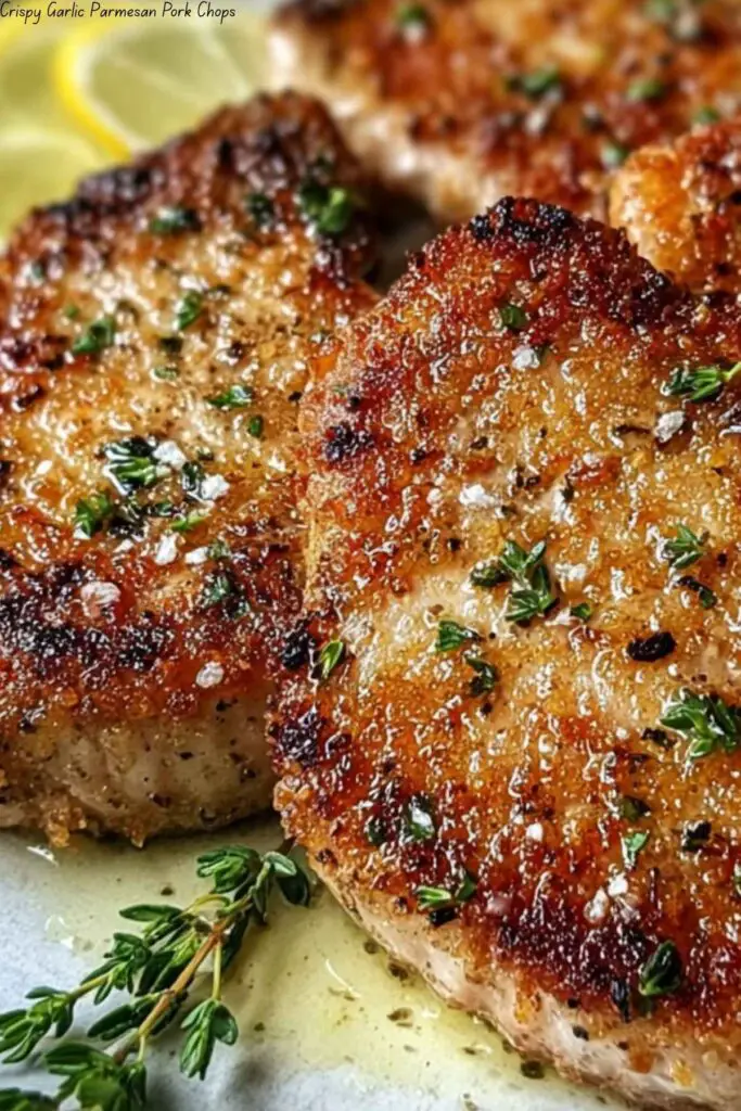Crispy Garlic Parmesan Pork Chops