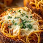 Spaghetti Garlic Bread Bowls