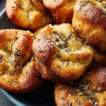 Golden Crust Garlic Rosemary Focaccia Muffins
