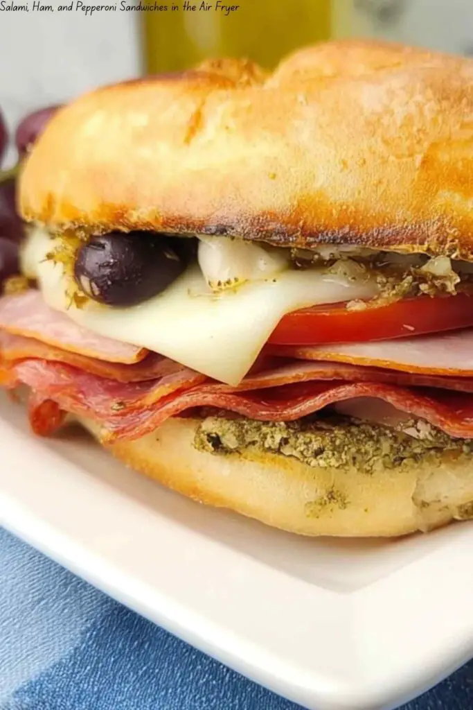 Salami, Ham, and Pepperoni Sandwiches in the Air Fryer
