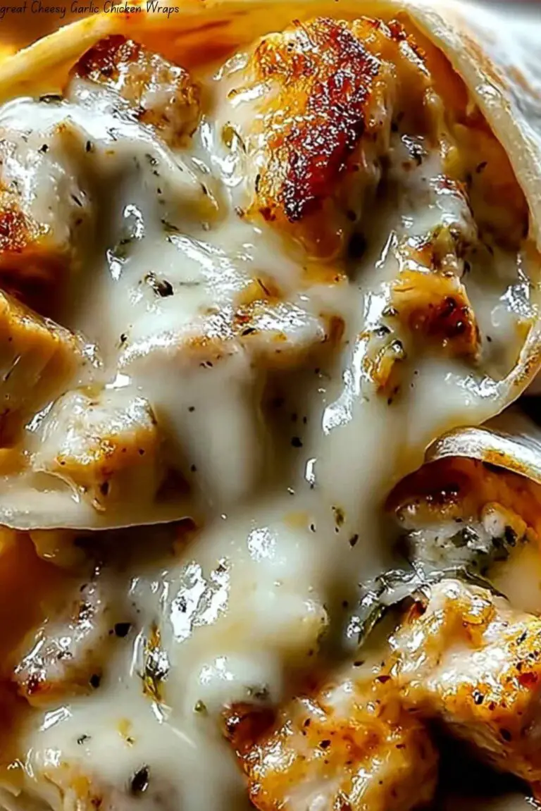 Great Cheesy Garlic Chicken Wraps