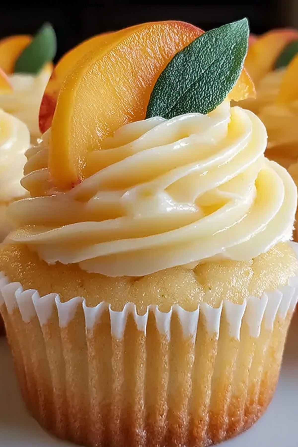 Honey Peach Cream Cheese Cupcakes