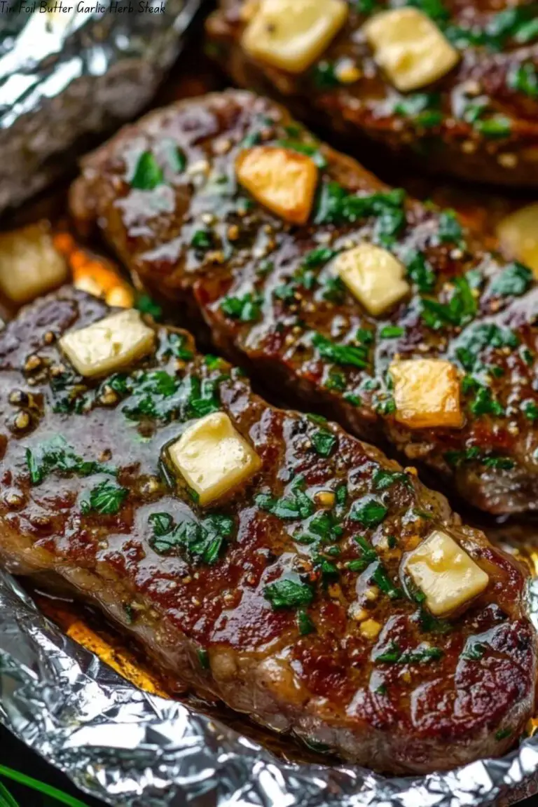 Tin Foil Butter Garlic Herb Steak