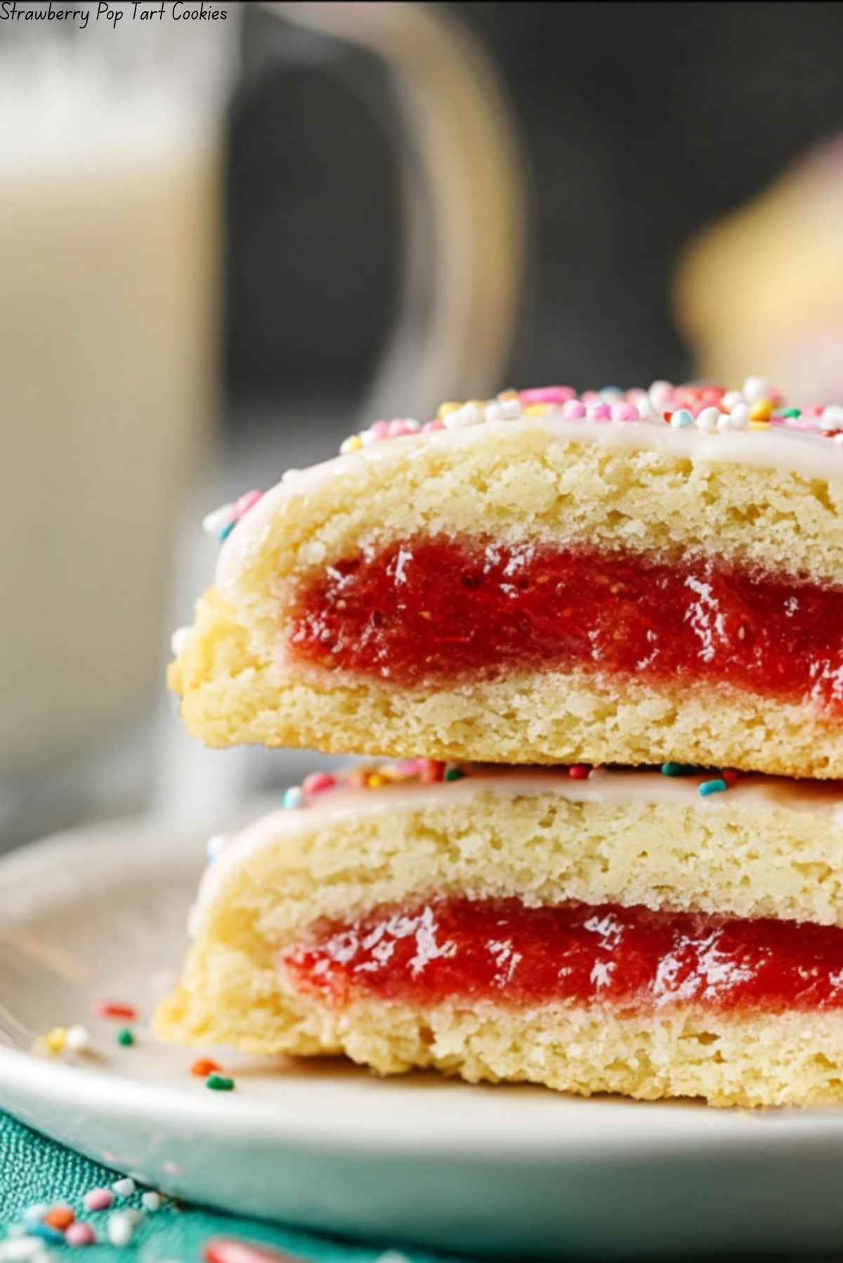 Strawberry Pop Tart Cookies
