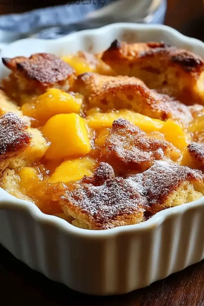 Peach Cobbler Bread Pudding: A Delightful Twist to Try!