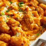 Buffalo Chicken Tater Tot Casserole
