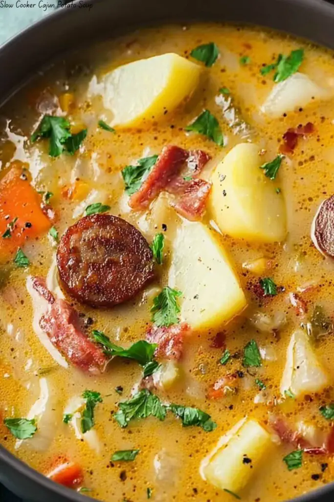Slow Cooker Cajun Potato Soup