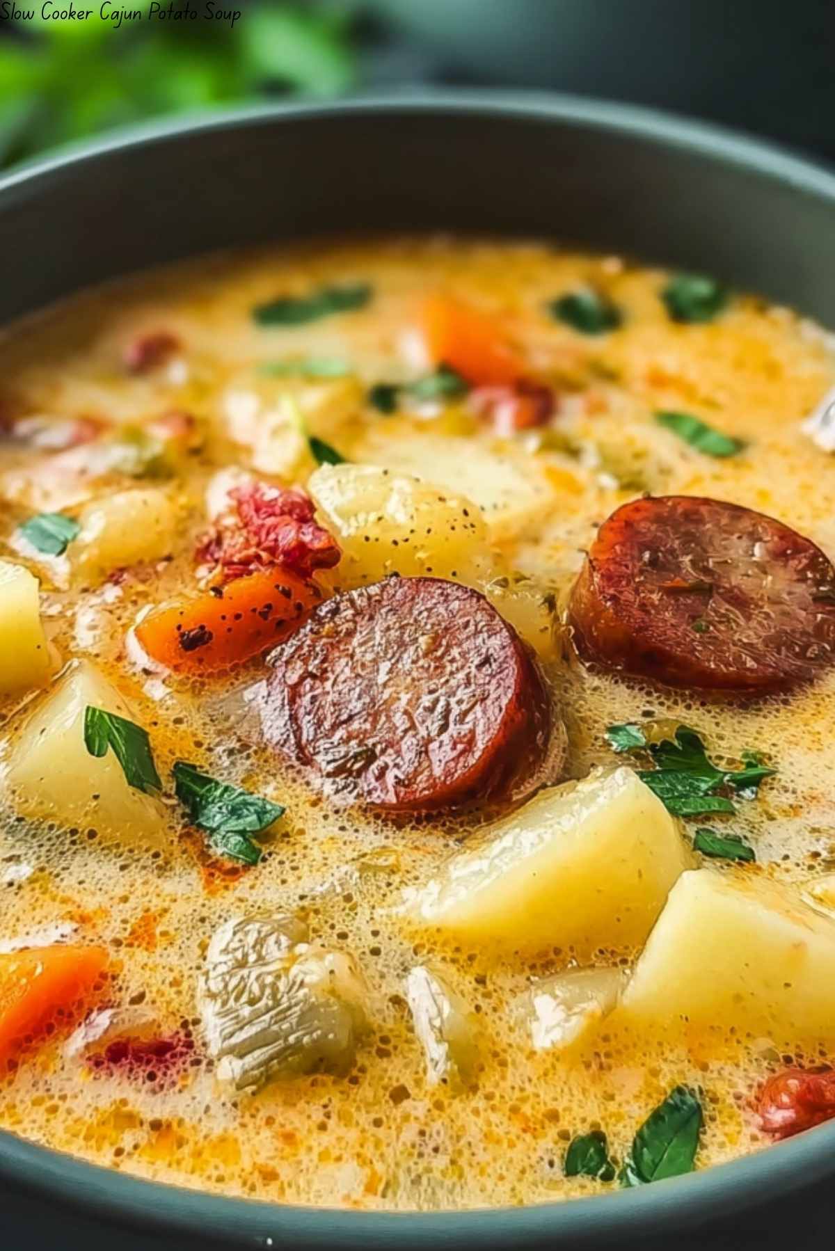 Slow Cooker Cajun Potato Soup