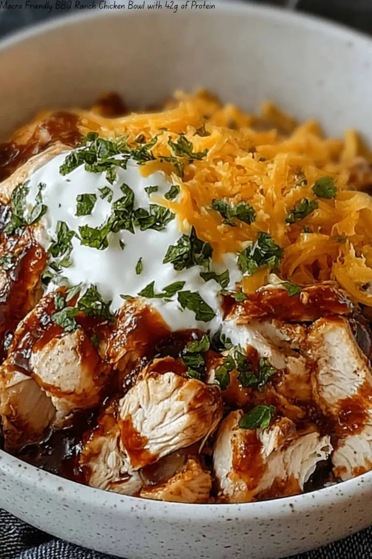 Macro Friendly BBQ Ranch Chicken Bowl with 42g of Protein