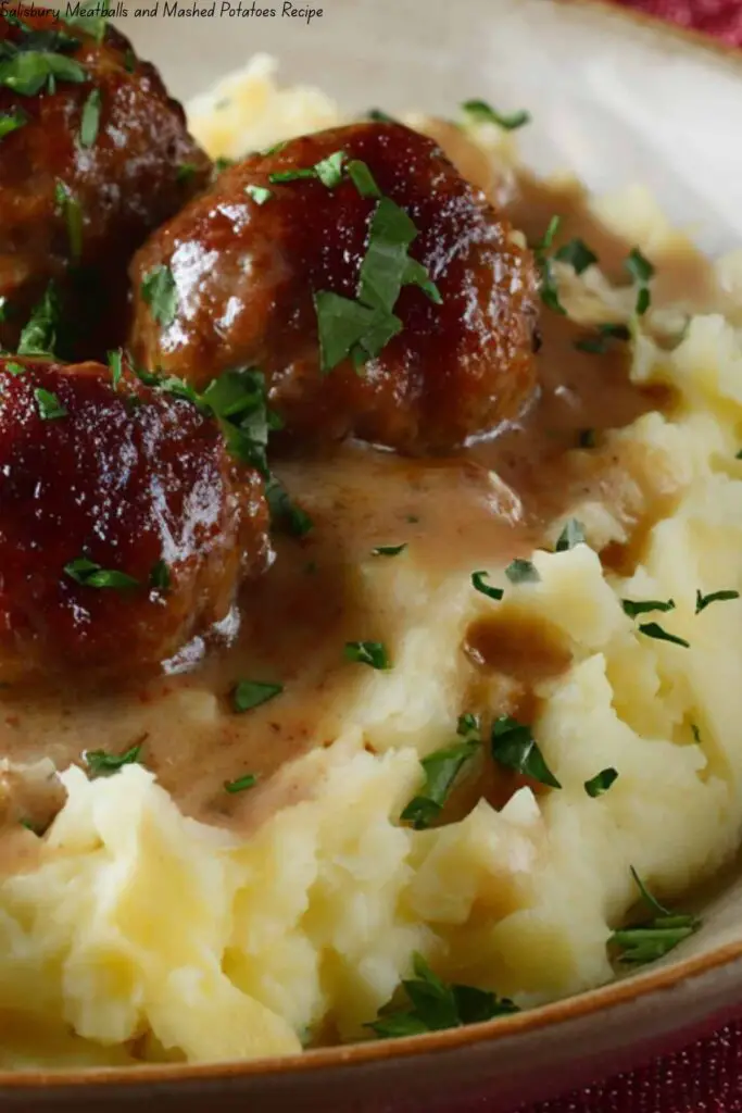 Salisbury Meatballs and Mashed Potatoes Recipe
