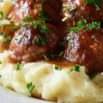Salisbury Meatballs and Mashed Potatoes Recipe