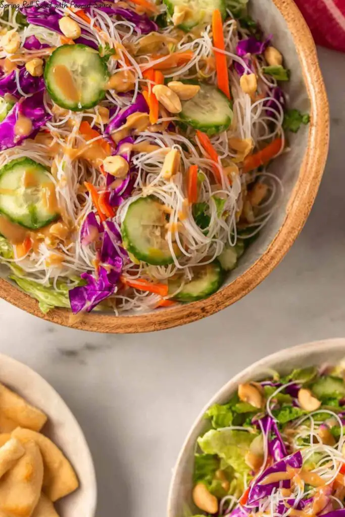 Spring Roll Salad with Peanut Sauce