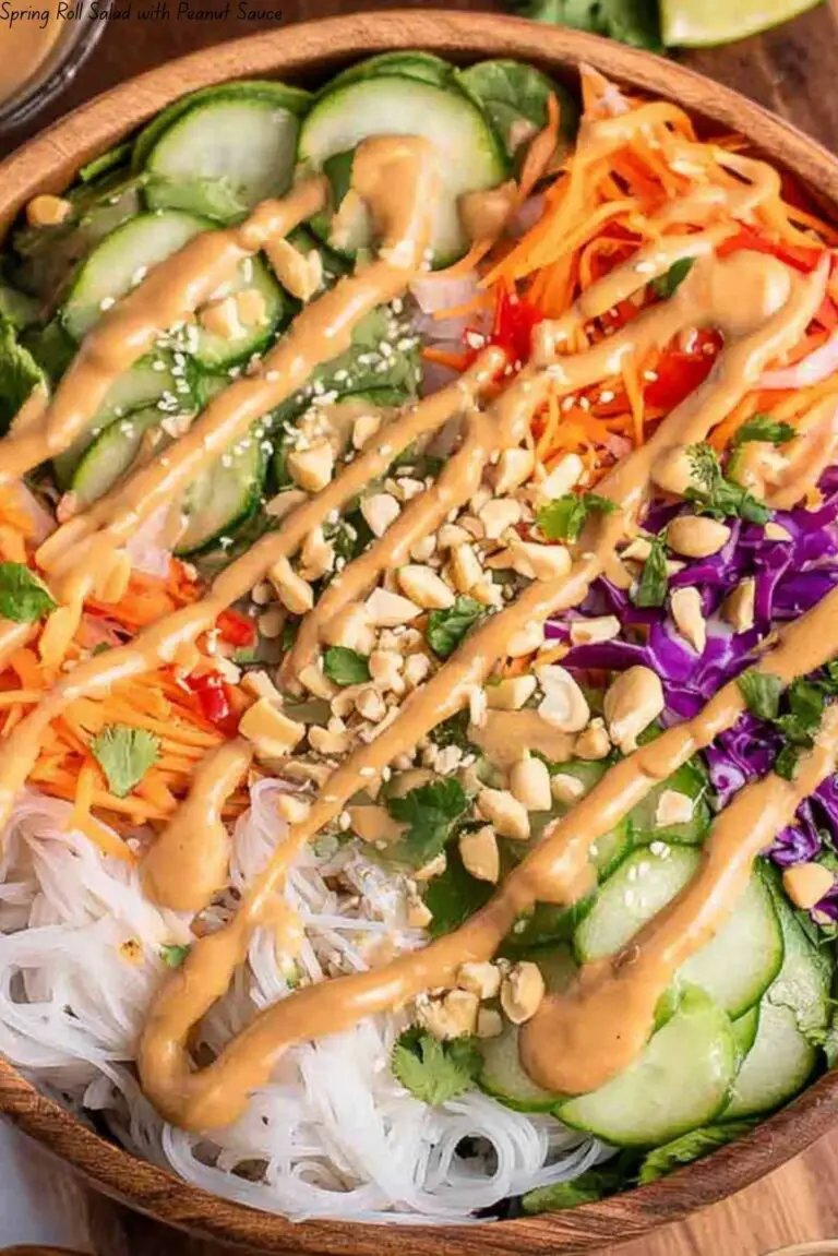 Spring Roll Salad with Peanut Sauce