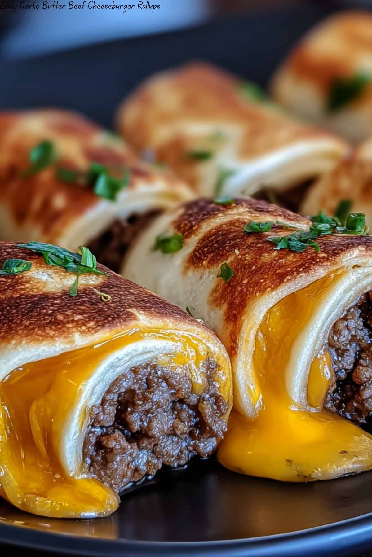 Easy Garlic Butter Beef Cheeseburger Rollups