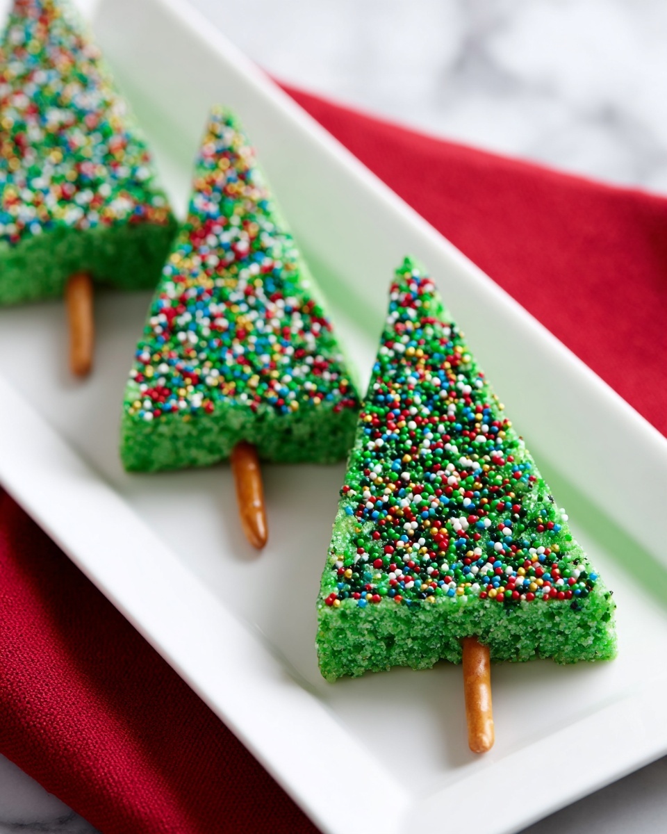 Christmas Tree Rice Krispie Treats Recipe