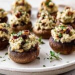 Stuffed Mushrooms with Cream Cheese, Parmesan, and Pecans Recipe
