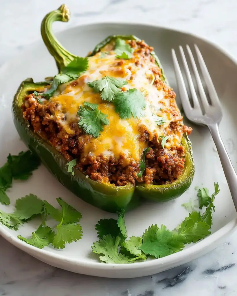 Beef and Rice Stuffed Poblano Peppers Recipe