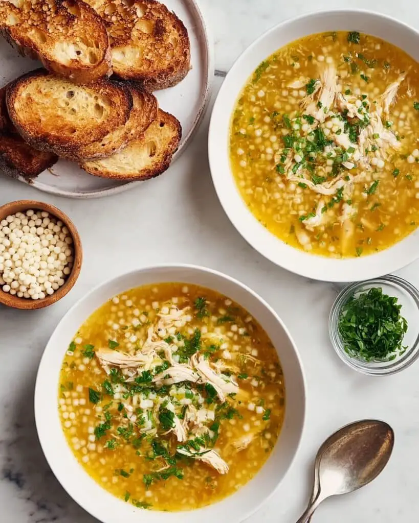 Italian Penicillin Soup with Egg and Pasta Recipe