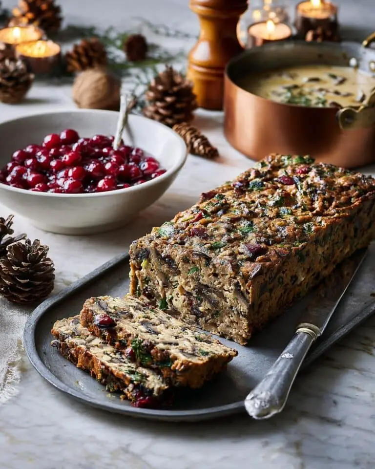 Christmas Nut Roast with Mushroom Gravy Recipe