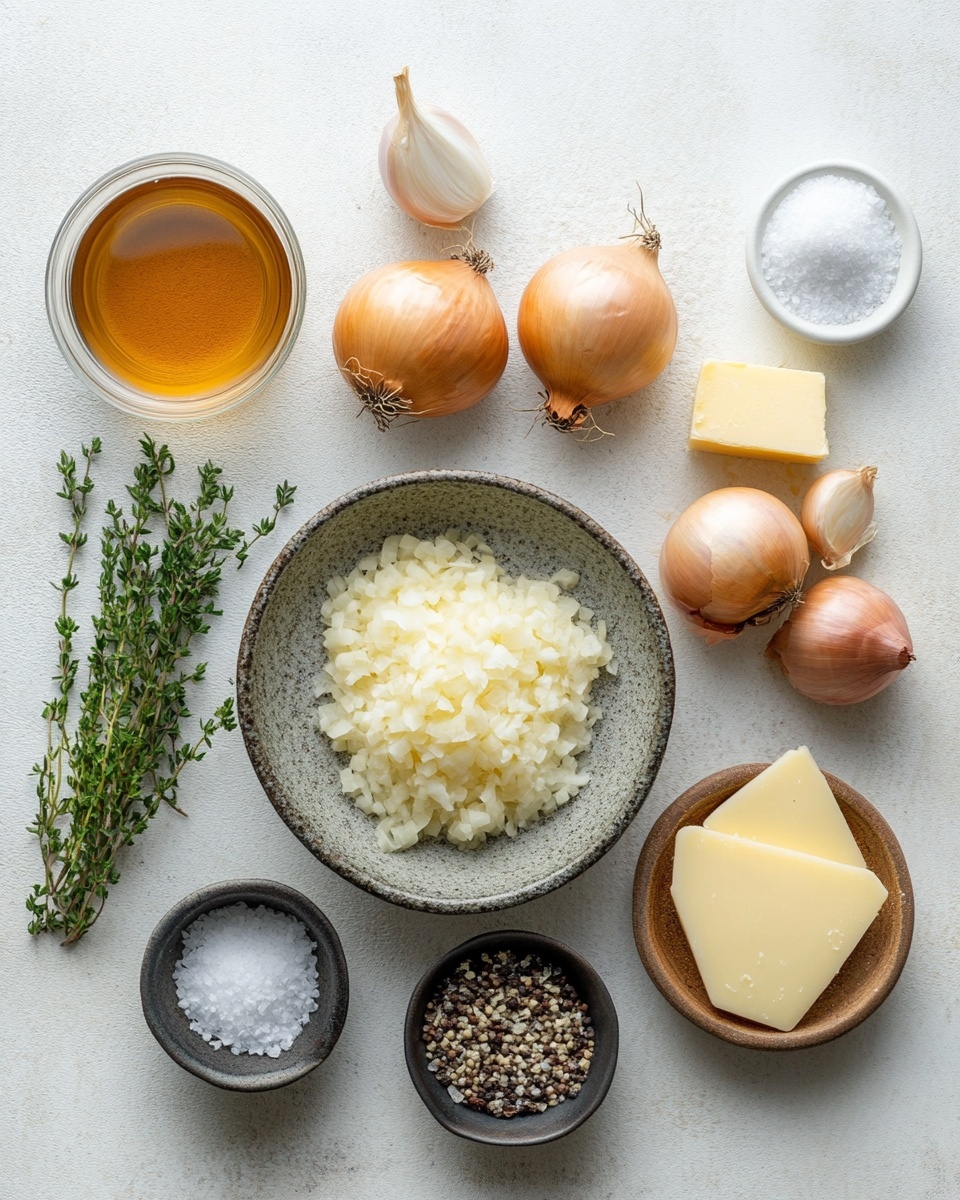 A white round plate holds eight small golden brown tartlets, each with a crunchy crust forming a cup shape with uneven edges, filled with a melted, bubbly cheese layer that is slightly browned on top. Each tartlet is garnished with small green sprigs of thyme placed in the center. A woman's hand with light pink nail polish is gently picking up one tartlet from the plate. The plate rests on a white marbled surface. photo taken with an iphone --ar 4:5 --v 7