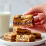 Salted Caramel Chocolate Chip Cookie Bars Recipe