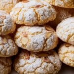 Almond Butter Cookies with Sliced Almond Topping Recipe