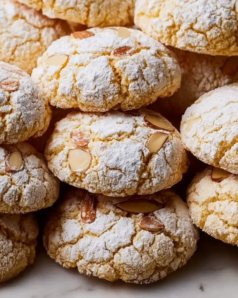 Almond Butter Cookies with Sliced Almond Topping Recipe