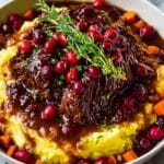 Slow-Braised Beef Roast with Cranberry Balsamic Glaze Recipe