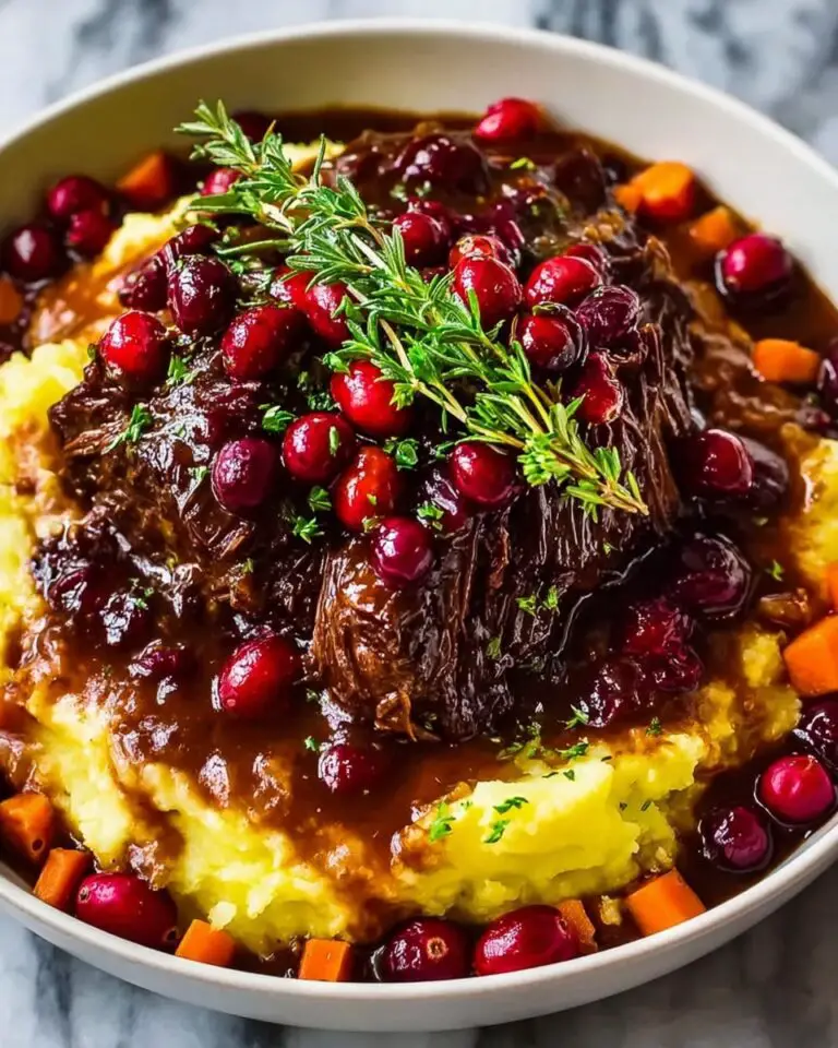 Slow-Braised Beef Roast with Cranberry Balsamic Glaze Recipe