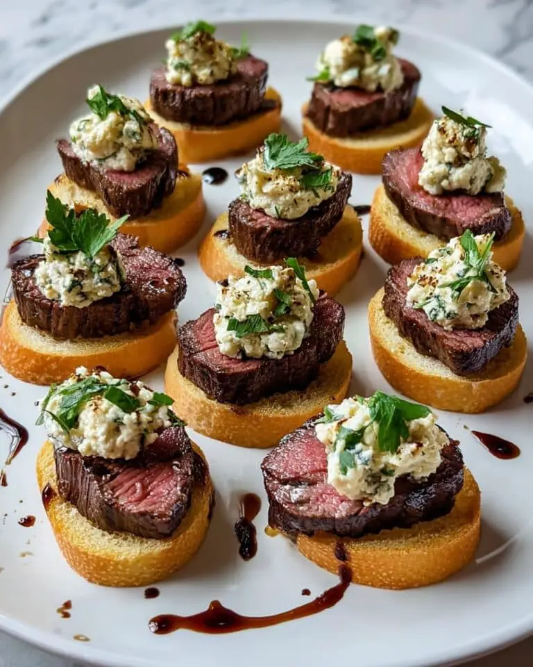 Beef Tenderloin Gorgonzola Crostini Recipe