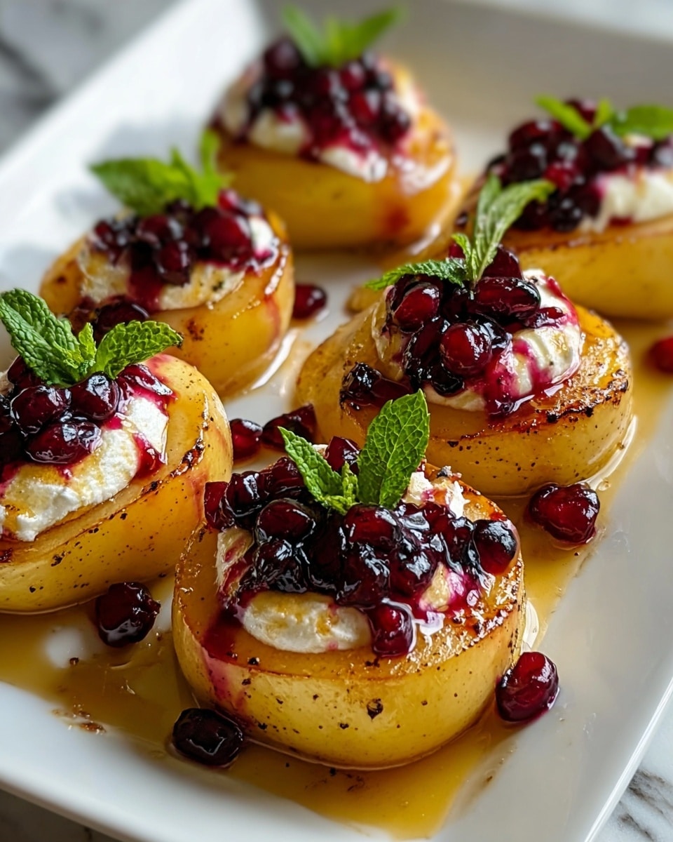 Baked Pears with Goat Cheese, Honey, and Cranberries Recipe