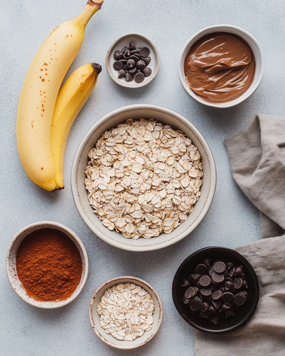 Healthy Oatmeal Breakfast Cookies Recipe 4 The image shows round oatmeal cookies with visible chocolate chips and oats mixed in. There are six cookies placed flat on a white marbled surface, with one cookie in the center showing a large bite taken out of it, revealing a soft, textured inside. Small scattered chocolate chips are also on the surface around the cookies. The cookie colors are light brown with darker chocolate chips creating contrast. The scene is bright with soft natural light, focusing closely on the cookies. photo taken with an iphone --ar 4:5 --v 7