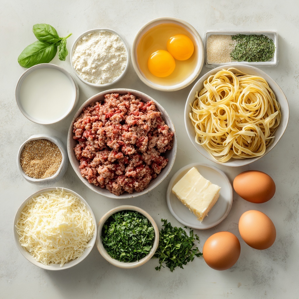 Meatball Parmesan for Christmas Dinner Recipe 4 The image shows a cast iron pan filled with eight large meatballs covered in melted white cheese and red tomato sauce. The meatballs have an uneven texture with herbs sprinkled on top. The tomato sauce is thick with a rich red color and some oily spots around the edges. Bright green chopped herbs are scattered over the meatballs and sauce, adding a fresh contrast. The pan is placed on a white marbled surface near some fresh green basil leaves and slices of bread. photo taken with an iphone --ar 4:5 --v 7