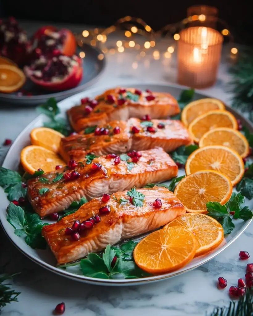 Festive Pomegranate Maple Salmon Recipe