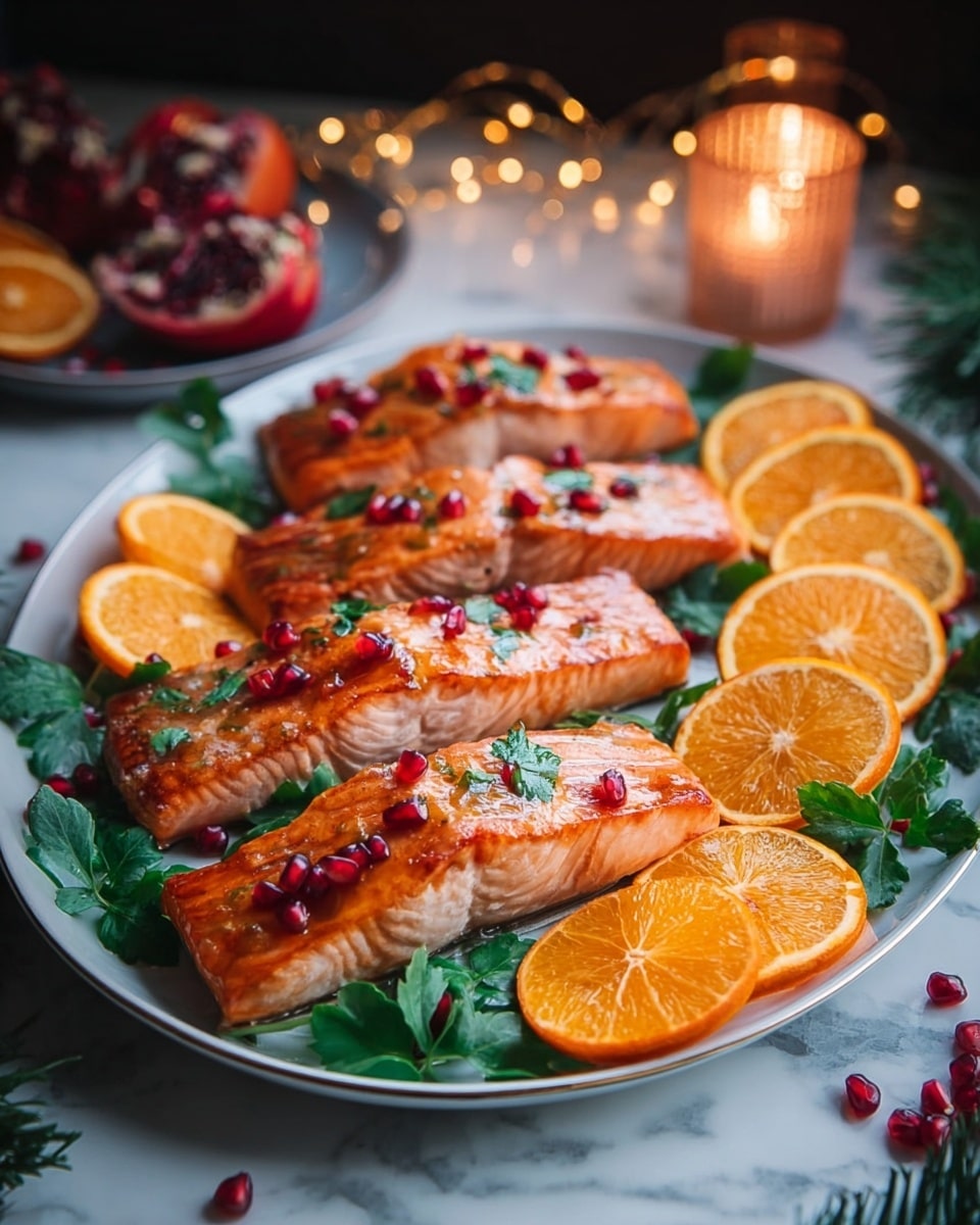Festive Pomegranate Maple Salmon Recipe