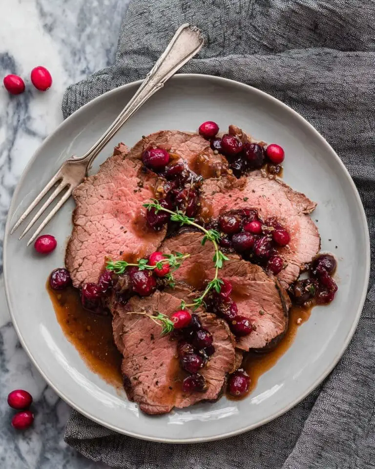 Cranberry Balsamic Roast Beef Recipe