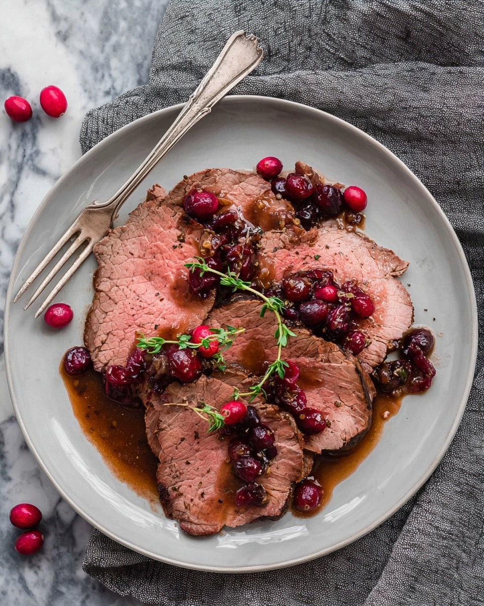 Cranberry Balsamic Roast Beef Recipe