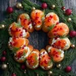 Christmas Smoked Salmon Bruschetta Wreath Recipe