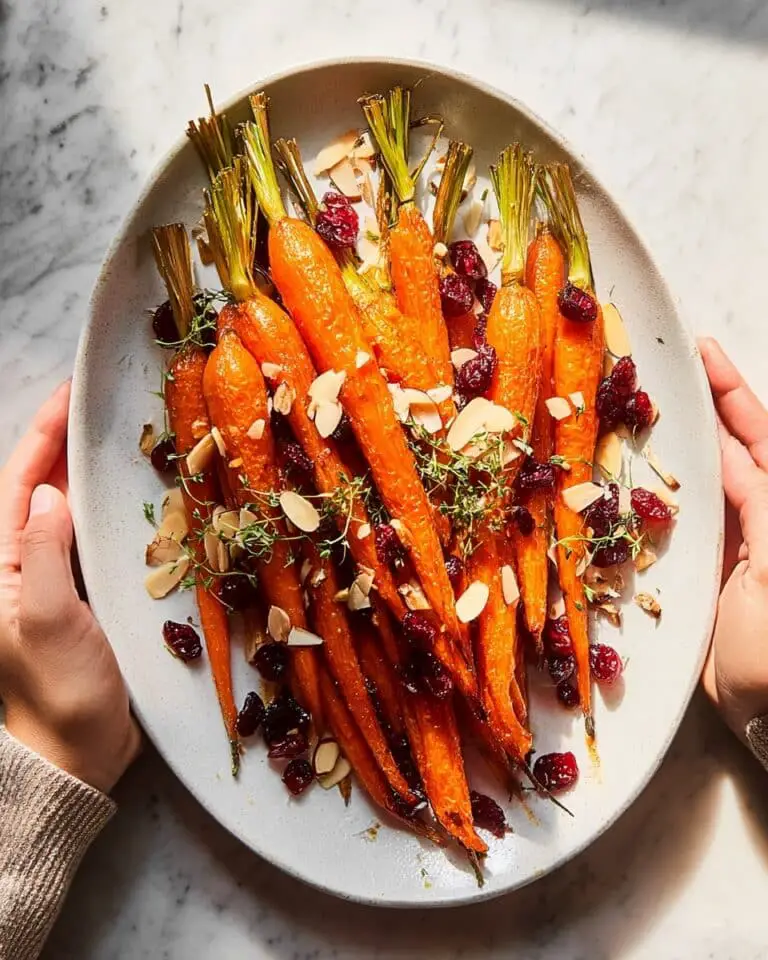 Maple Roasted Carrots with Cranberries and Harissa Recipe